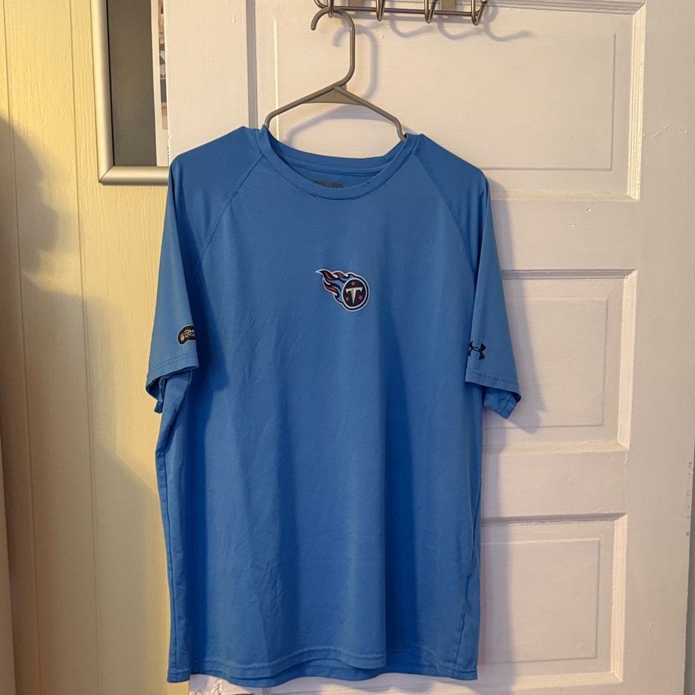 UA TEN Titans Light Blue Men's Short Sleeve Tee